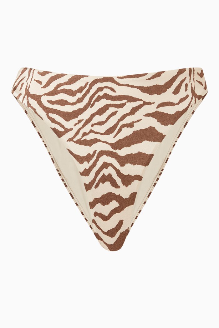 

Good Waist Cheeky Bikini Bottoms in Satin, Black