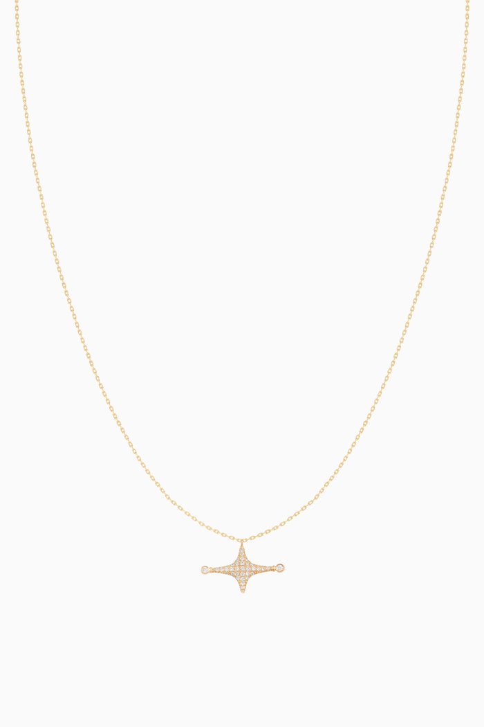 

Star Pavé Diamond Necklace in 18kt Yellow Gold
