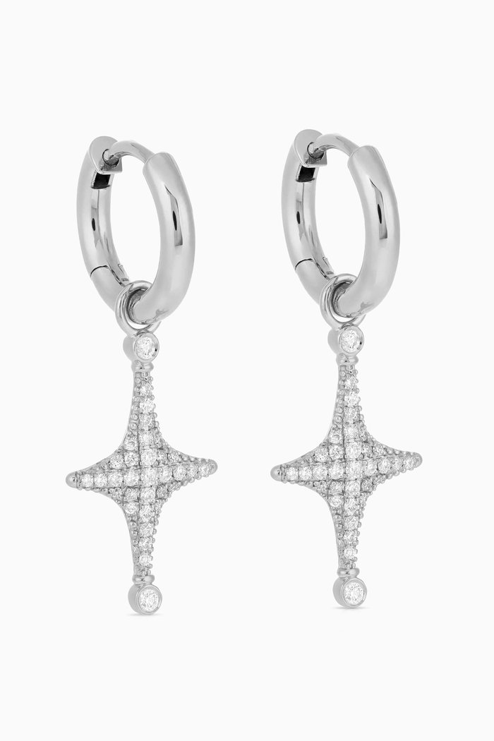 

Alter Hoop Earrings in 18kt White Gold, Silver