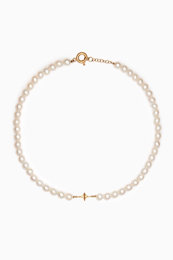 

Kayla Pearl Necklace in 18kt Yellow Gold