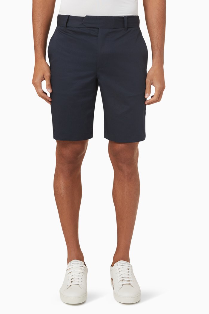 

Stretch Bermuda Shorts in Cotton, Blue