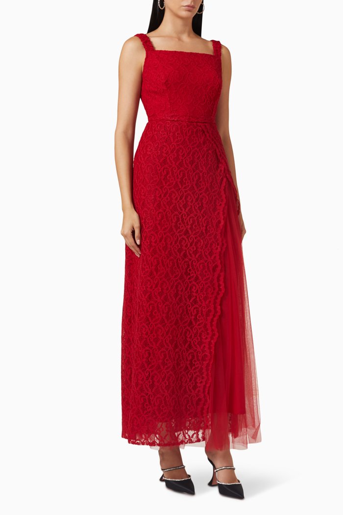 

Dress in Lace & Tulle, Red