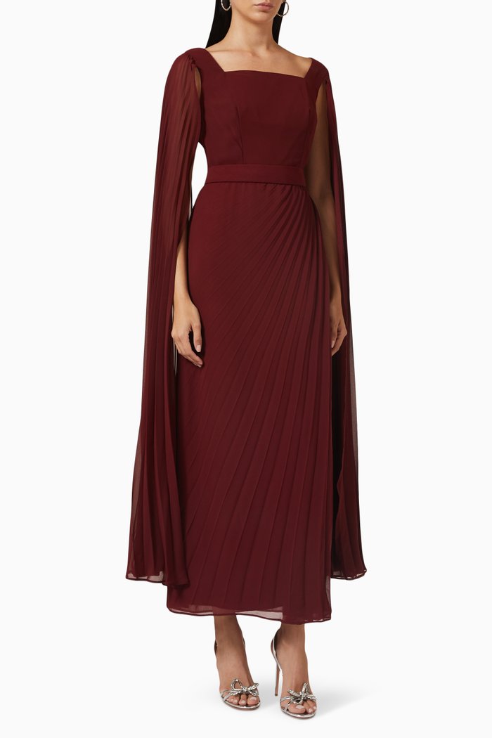 

Dress in Pleated Chiffon, Red