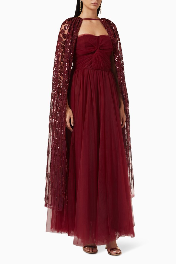 

Cape Dress in Tulle, Red