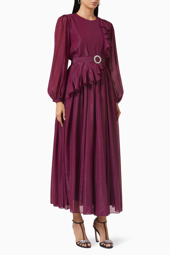 

Dress in Shimmer Crinkle Chiffon, Purple