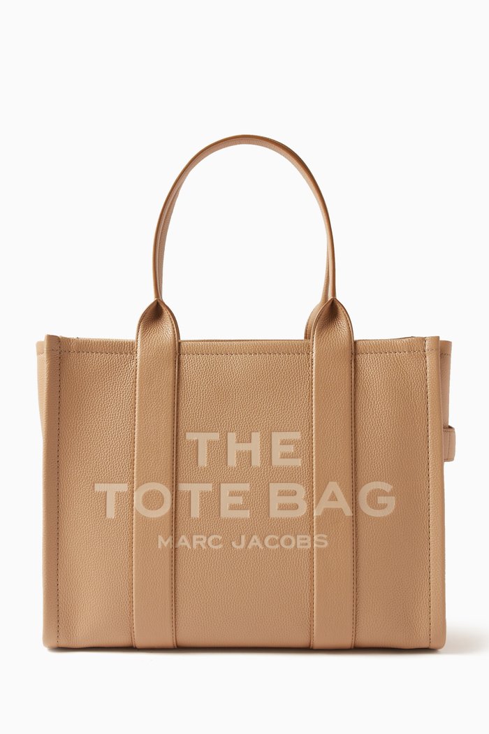 

The Large Tote Bag in Leather, Brown
