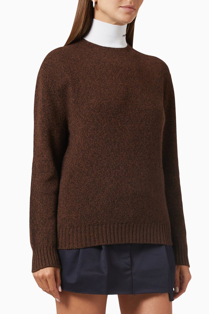

Turtleneck Sweater in Cashmere, Brown
