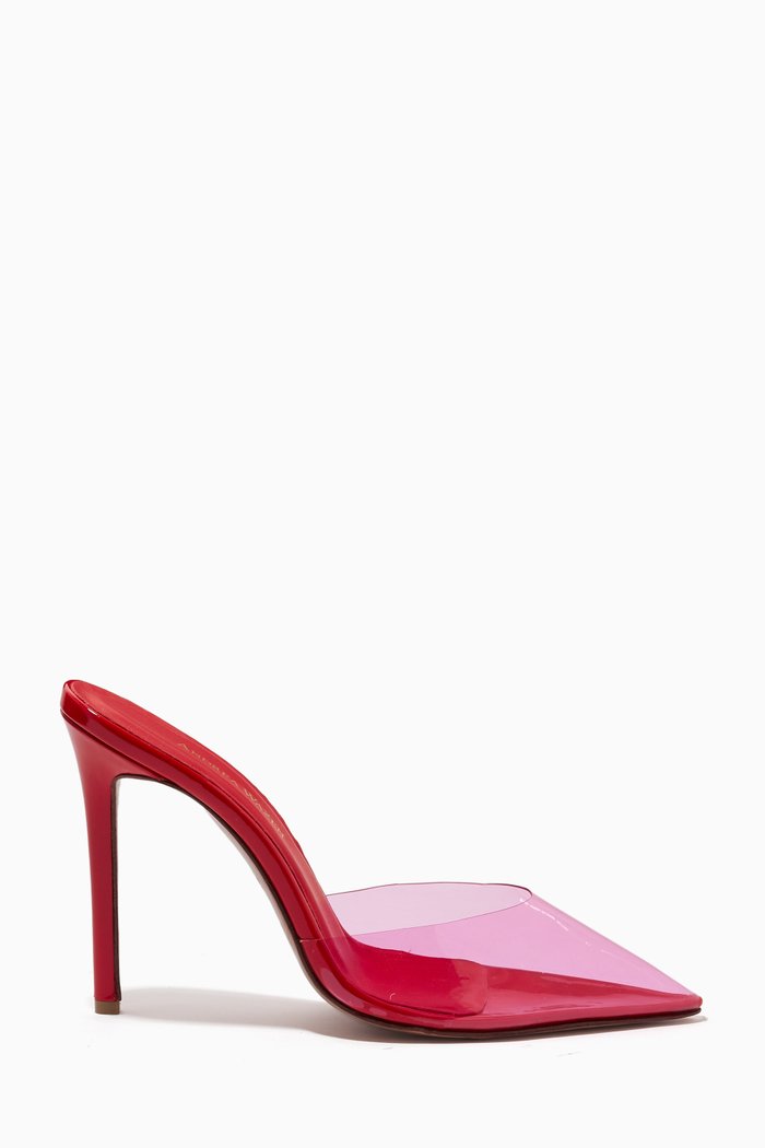 

Kylie 105 Point-toe Mules in PVC & Patent Leather, Red