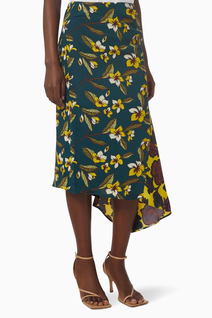 

Edgard Skirt in Silk Crepe de Chine, Green