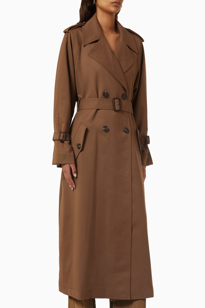 

Barni Trenchcoat in Wool-blend, Brown