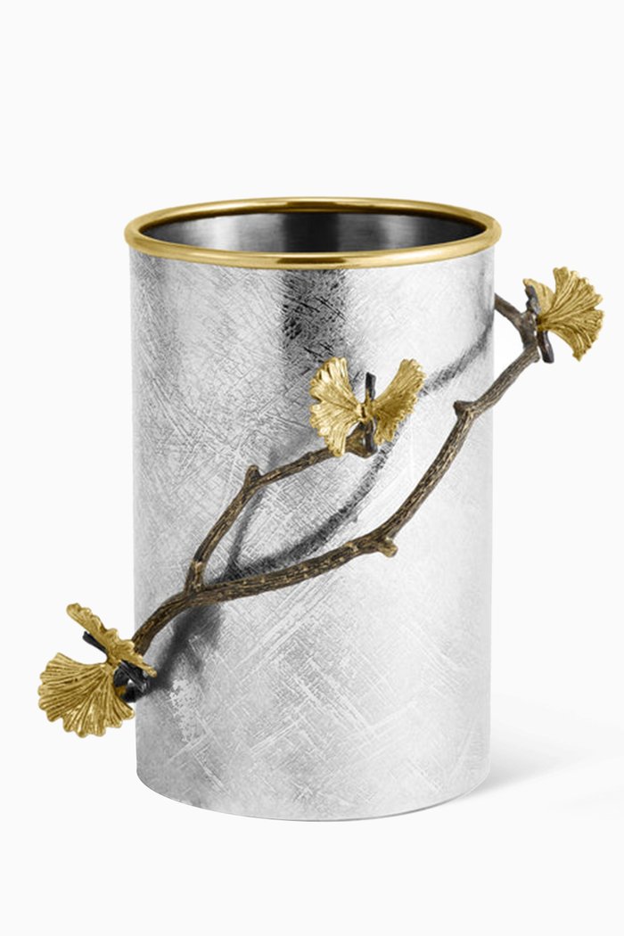 

Butterfly Ginkgo Utensil Holder, Silver