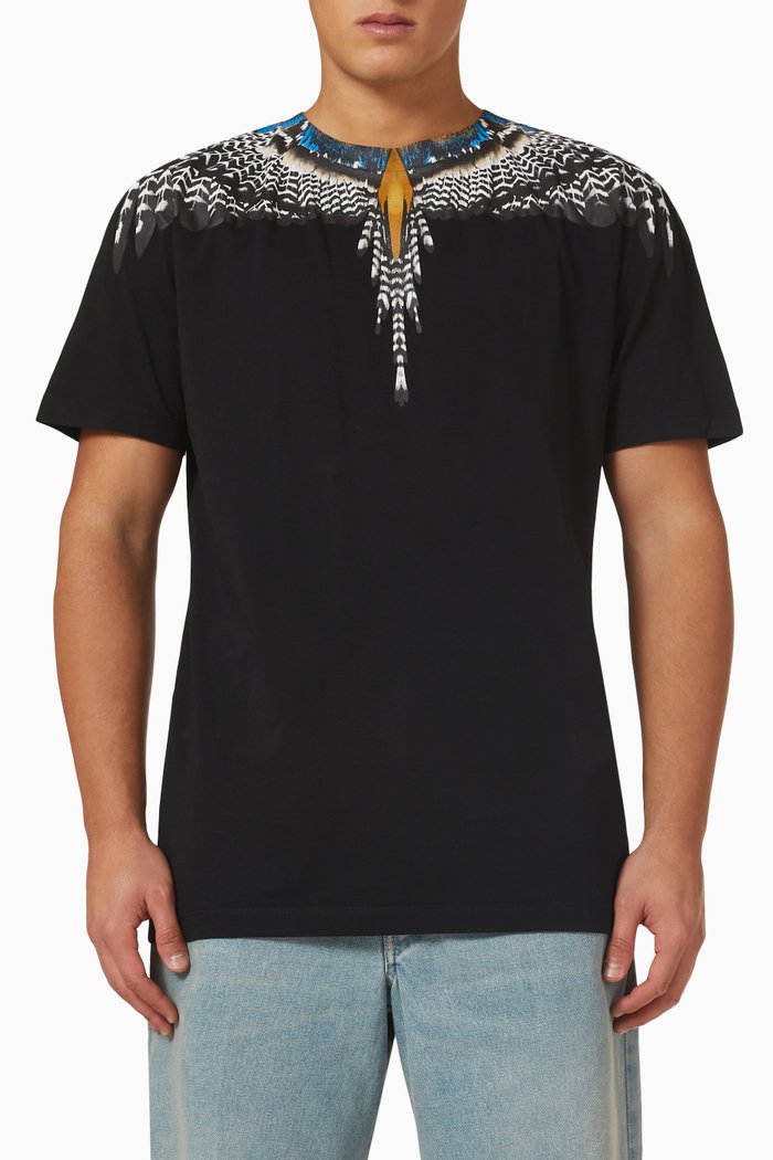 

Grizzly Wings T-shirt in Cotton Jersey, Black