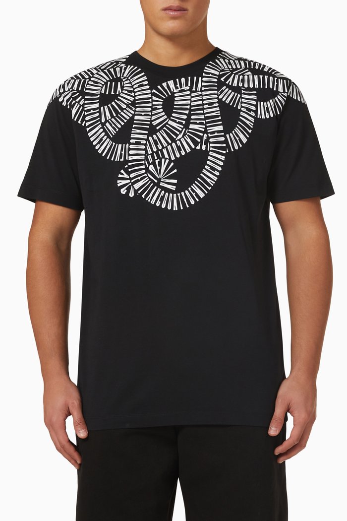 

Snake Wings T-shirt in Cotton, Black