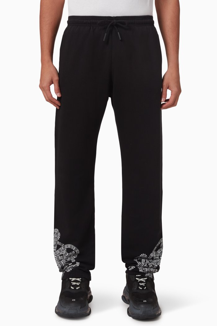 

Snake Wings Sweatpants in Cotton Terry, Black