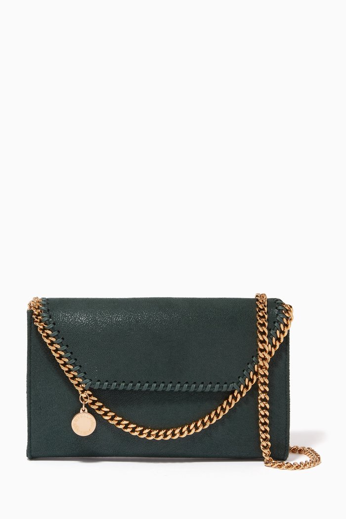 

Mini Falabella Crossbody Bag in Shaggy Deer, Green