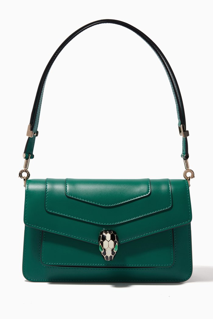 

Serpenti Forever East-west Shoulder Bag in Calfksin, Green