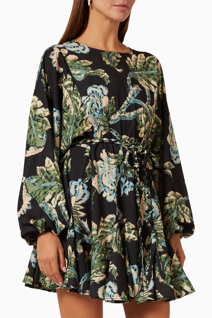 

Ella Mini Dress in Cotton Cambric, Black