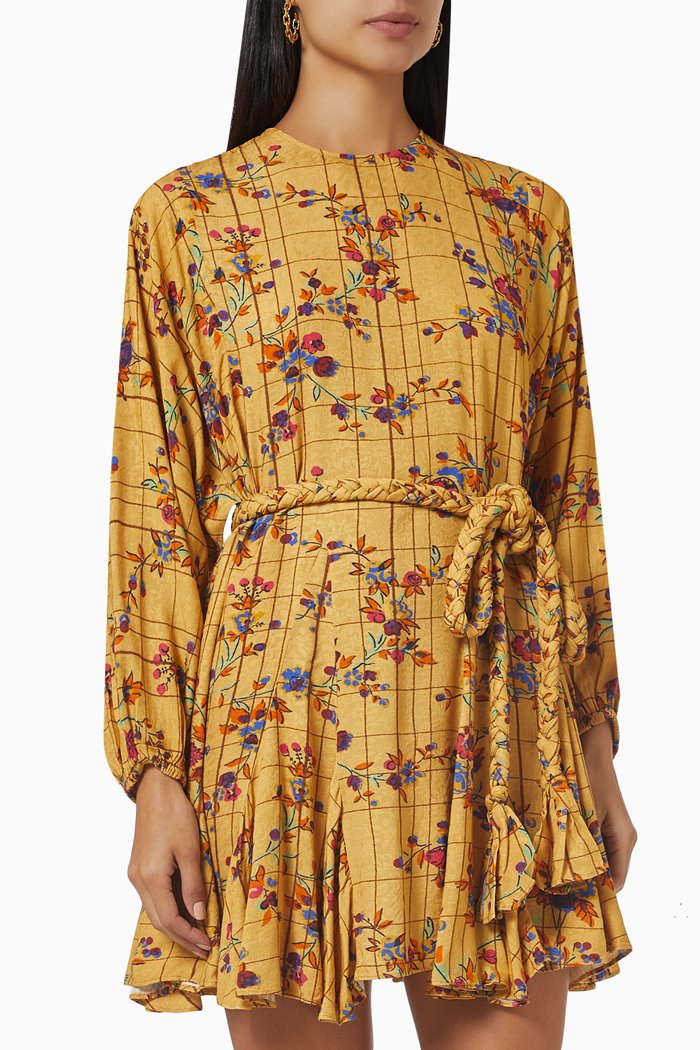 

Ella Mini Dress in Cotton Cambric, Yellow