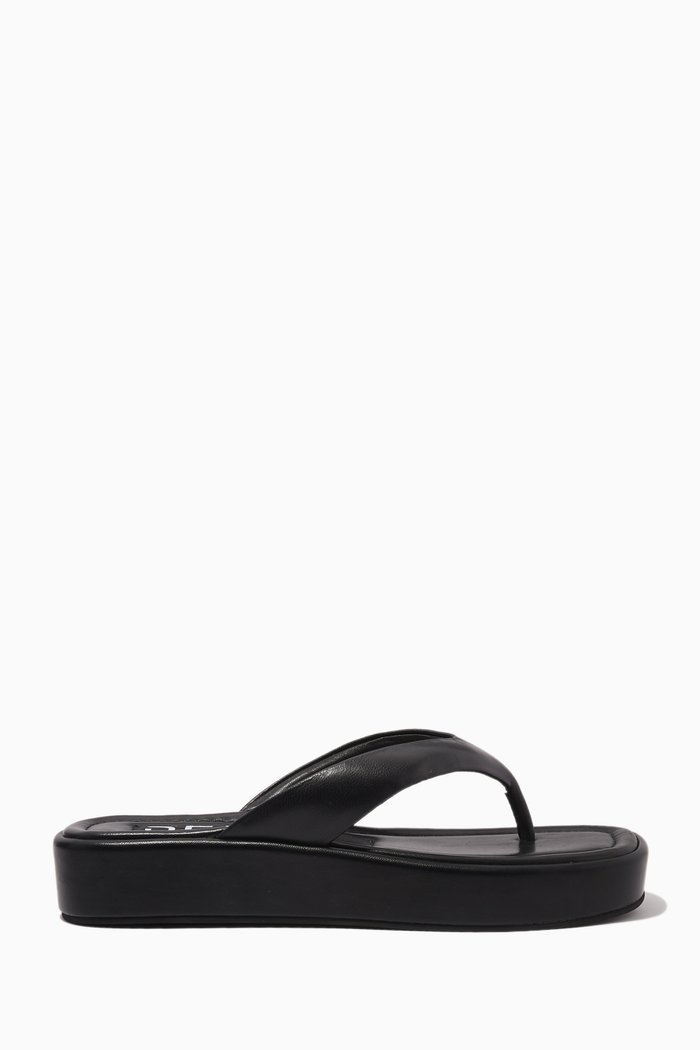 

Xolani Platform Sandals in Leather, Black