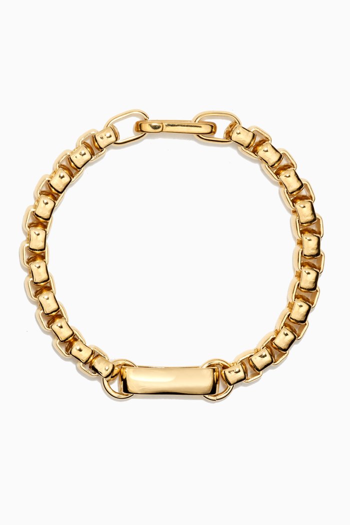 

Lella Box-chain Bracelet in 14kt Gold-plated Brass