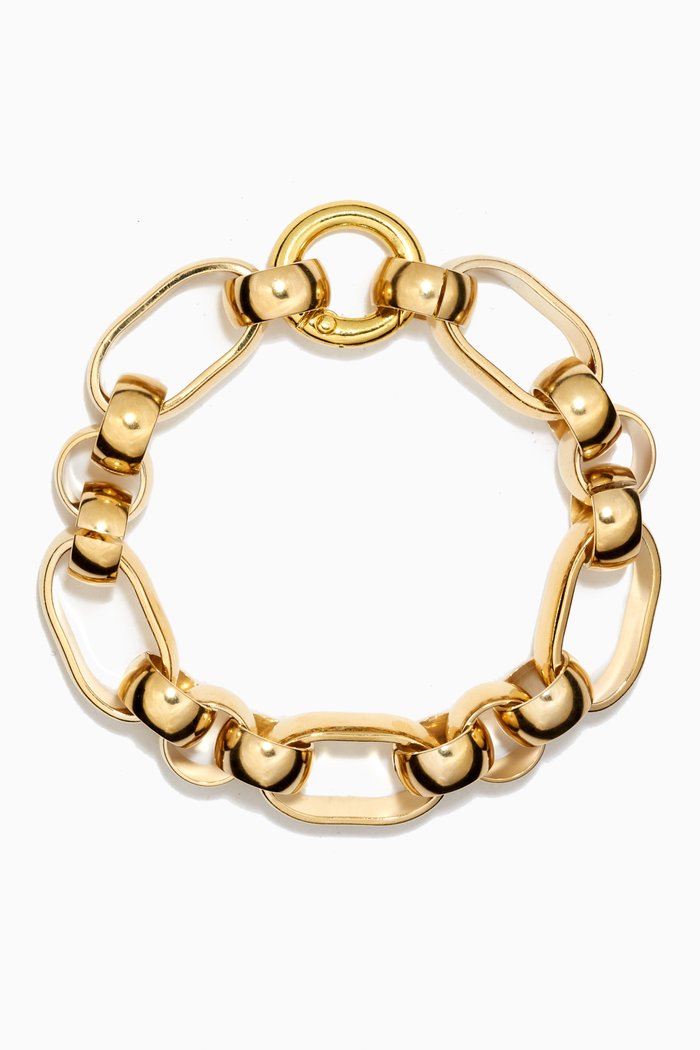 

Elena Oversized Bracelet 14kt Gold-plated Brass