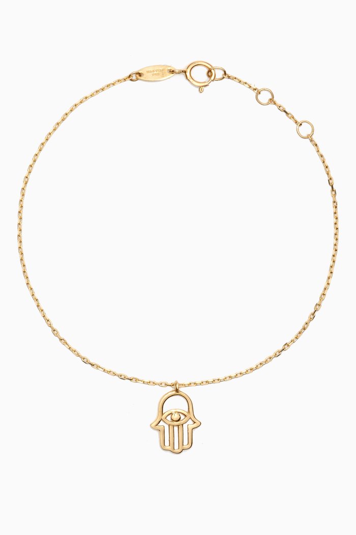 

Lydia Hamsa Bracelet in 18kt Yellow Gold