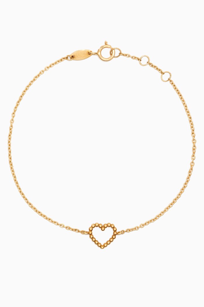 Lydia Heart Bracelet in 18kt Yellow Gold