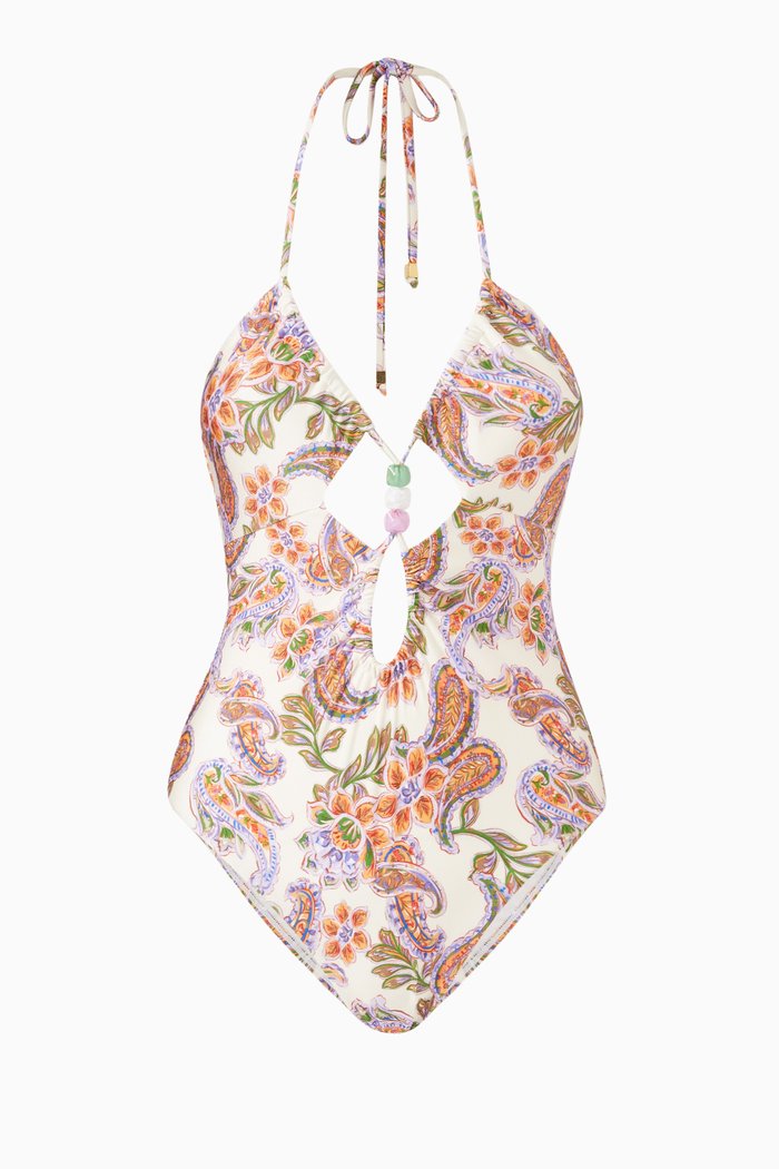 

Maya Keyhole-front One-piece Swimsuit, White