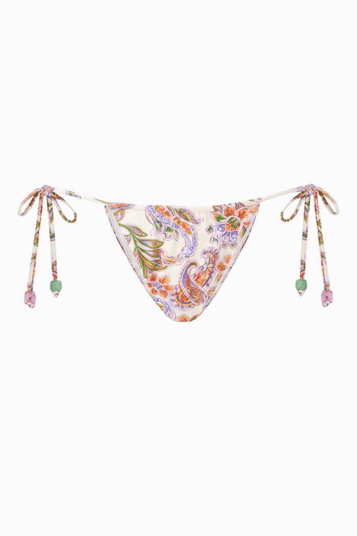 

Sienna Ruched Bikini Bottoms, White