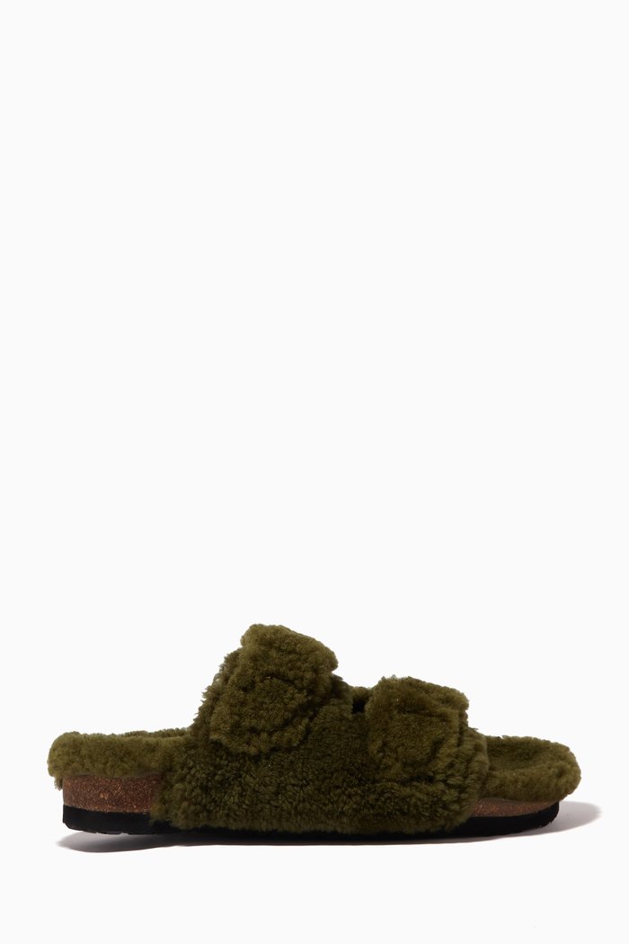 

Aspen Slides in Recycled Fur, Brown