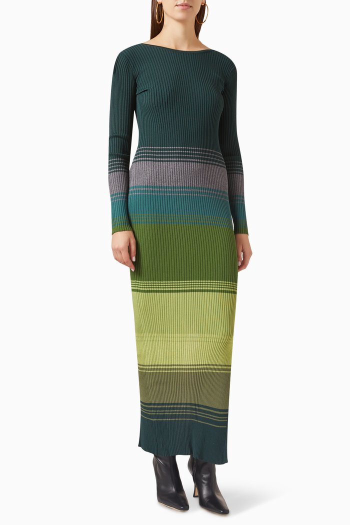 

Edna Dress in Compact Knit, Green