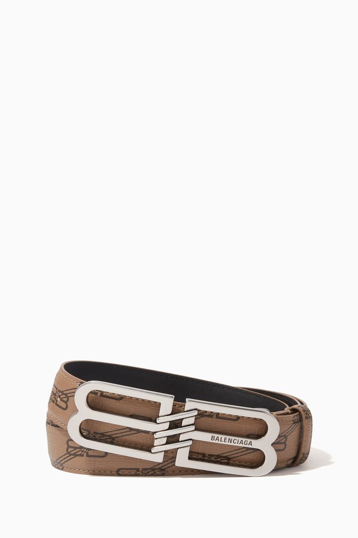 

BB Signature Belt in Shiny Smooth Calfskin, Neutral