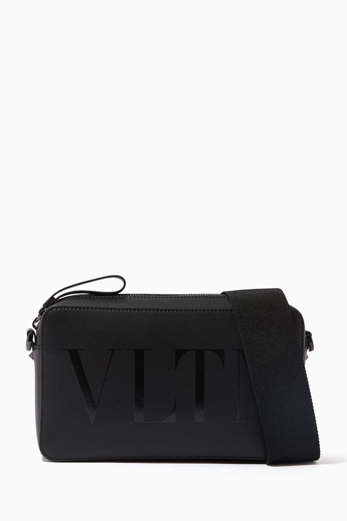 

Valentino Garavani VLTN Crossbody Bag in Leather, Black