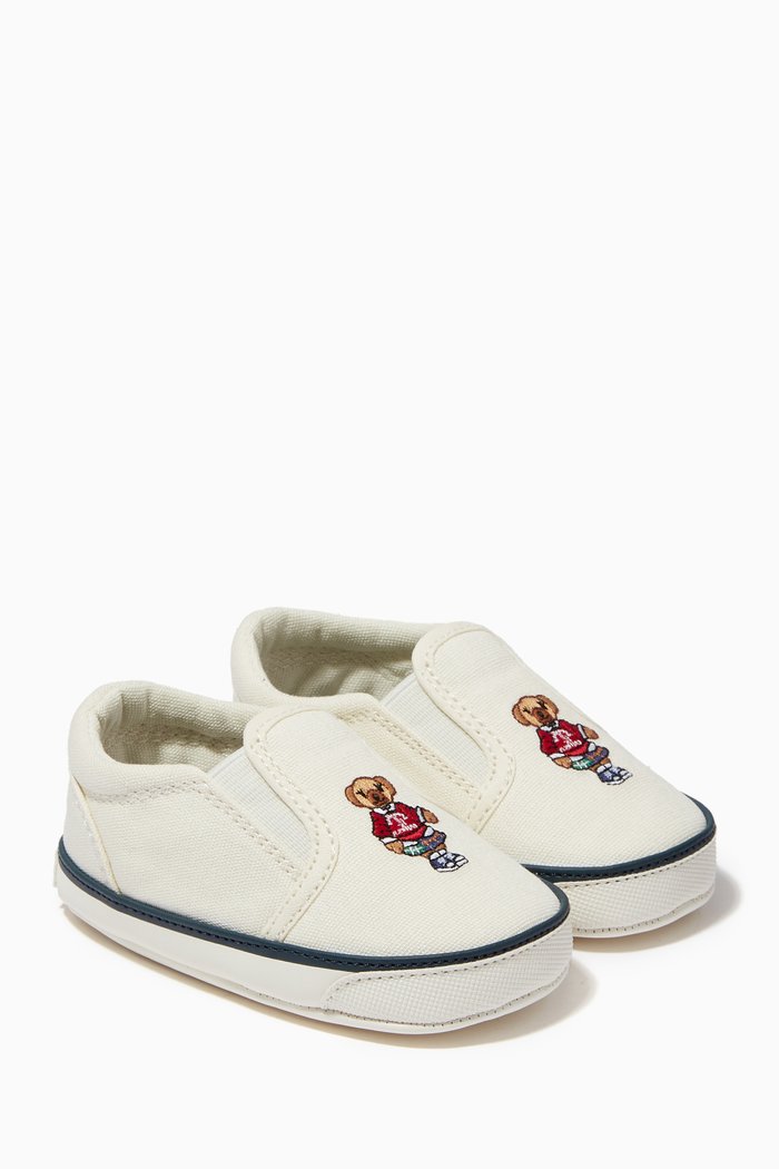 

Harbour II Bear Sneakers in Textile & Faux Leather, White