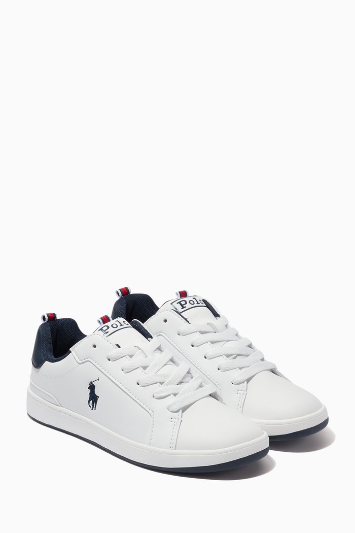 

Heritage Court Sneakers in Faux Leather, White