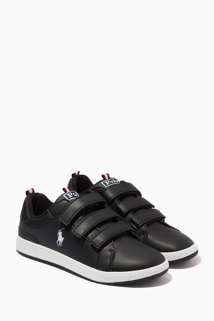 

Heritage Court EZ Sneakers in Faux Leather, Black