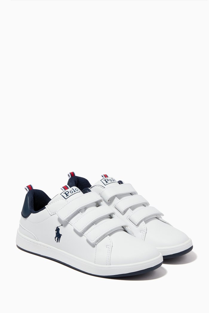 

Heritage Court EZ Velcro Sneakers in Faux Leather, White