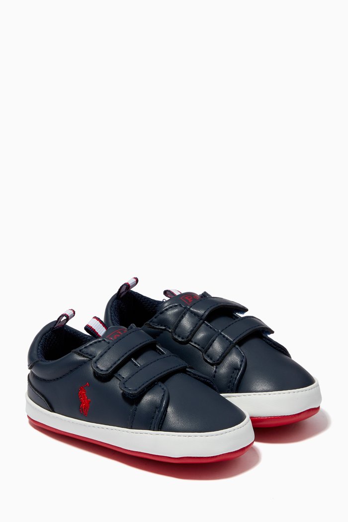 

Heritage Court EZ Velcro Sneakers in Faux Leather, Blue