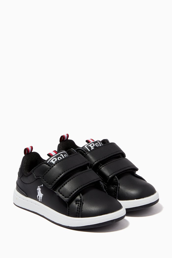 

Heritage Court EZ Sneakers in Faux Leather, Black