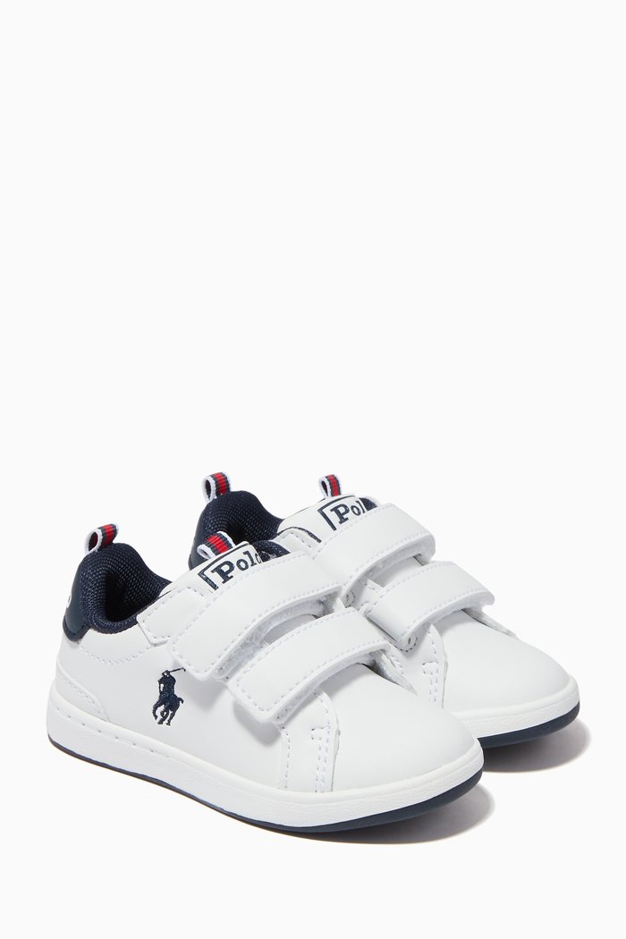 

Heritage Court EZ Velcro Sneakers in Faux Leather, White