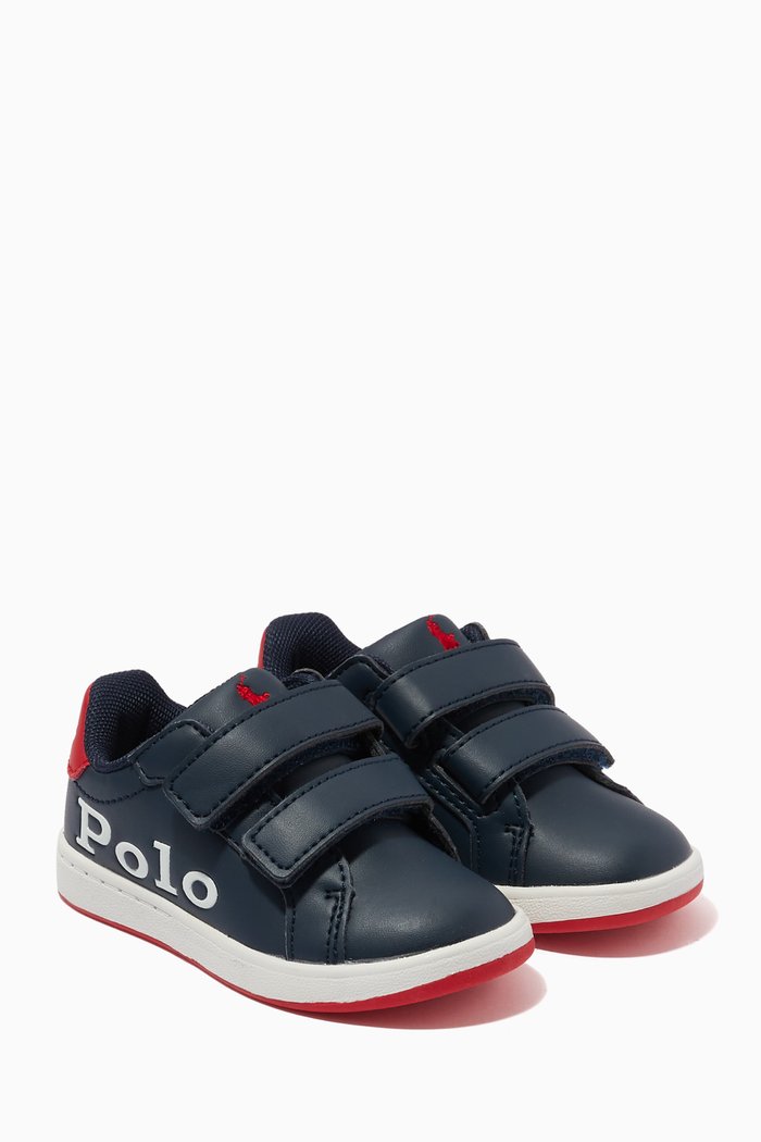 

Heritage Court Graphic Sneakers in Faux Leather, Blue