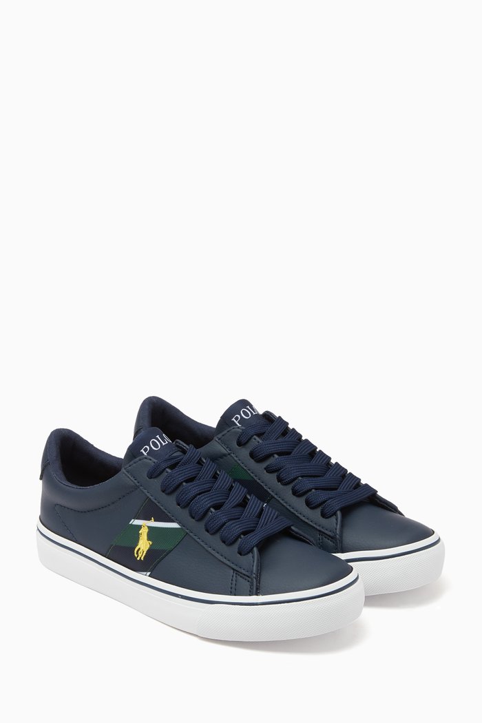 

Sayer Sneakers in Faux Leather, Blue