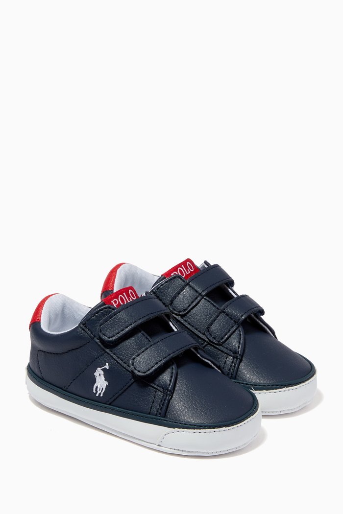 

Heritage Court EZ Velcro Sneakers in Faux Leather, Blue