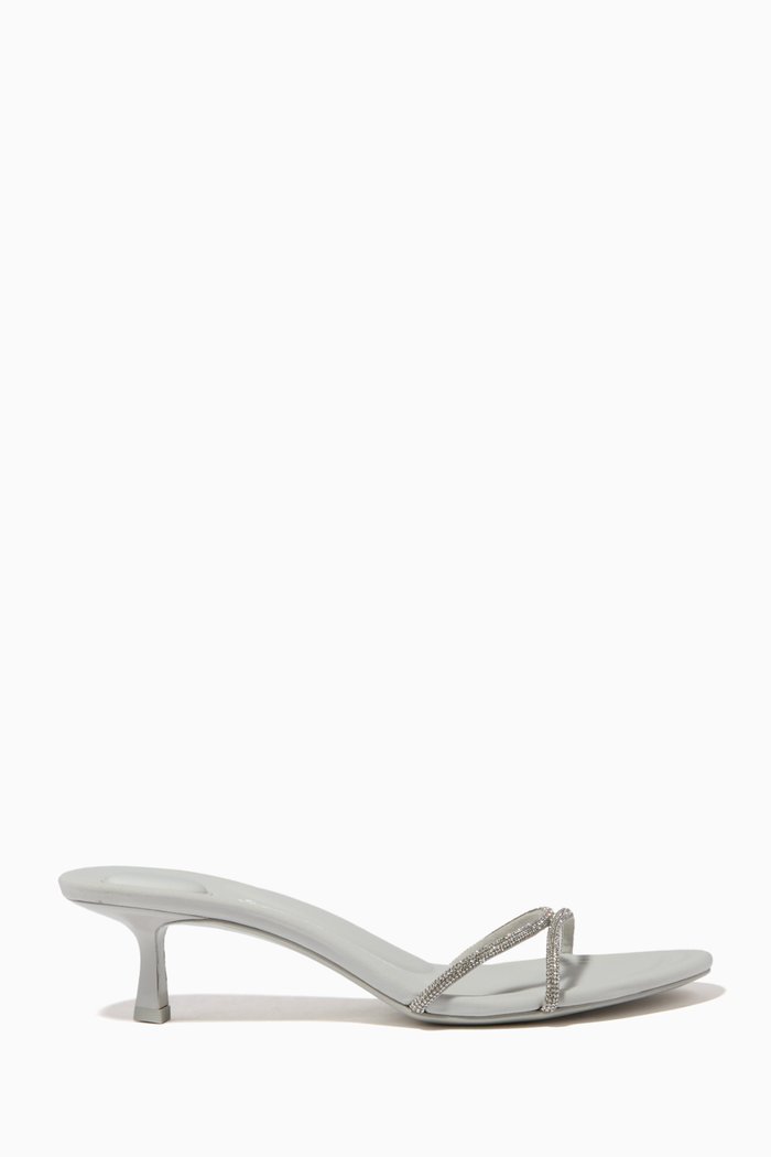 

Dahlia 50 Crystal-embellished Sandals in Leather, Silver