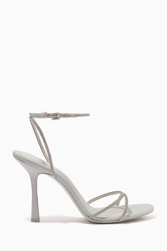 

Dahlia 105 Crystal-embellished Sandals in Leather, Silver