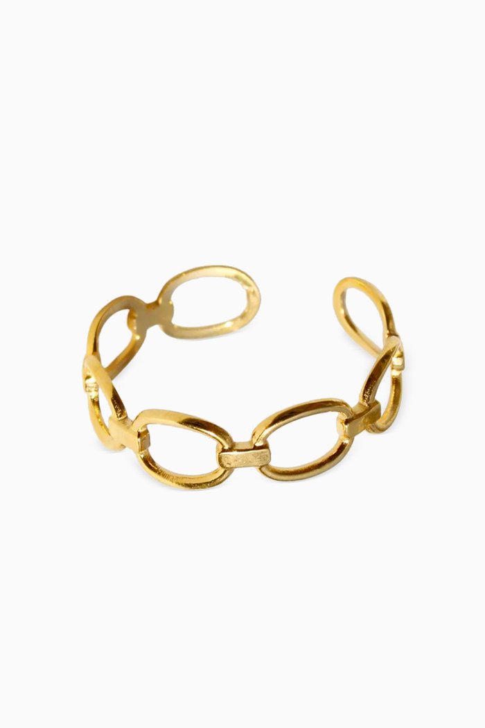 Cira Chariot Waterproof Ring in 18kt Gold-plated Steel