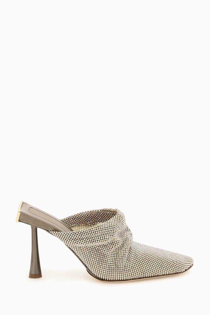 

Goliarda 95 Slip-on Mules in Rhinestone Mesh, Gold