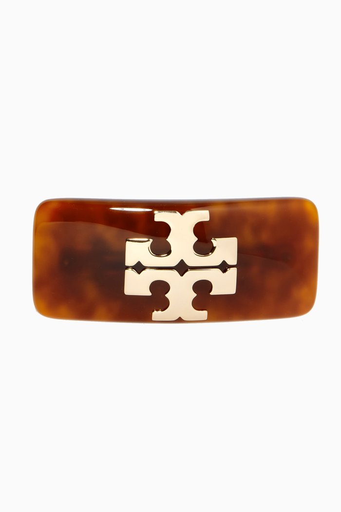 

Kira Logo Barrette in Acetate, Multicolour