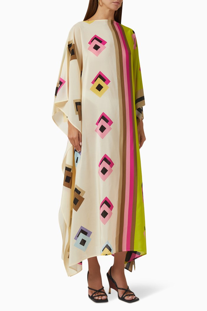 

Clarke Scarf Maxi Dress in Silk-twill, Green