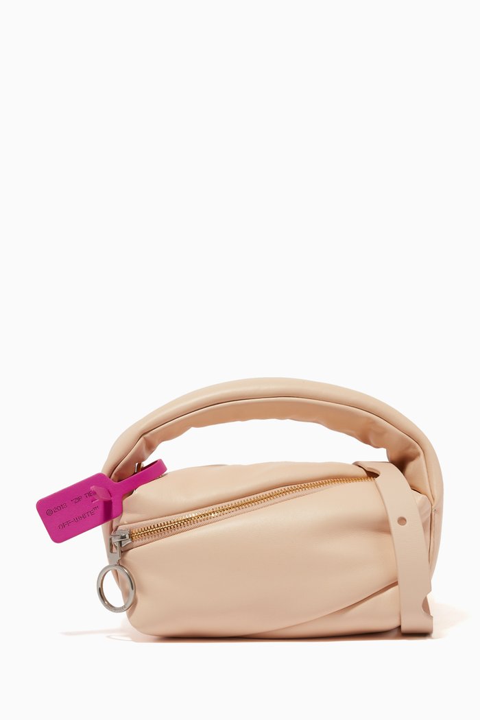 

Pump Pouch 19 Tote Bag in Quilted Leather, Neutral